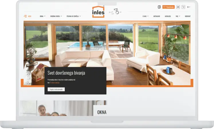 Inles - primer izdelane spletne strani